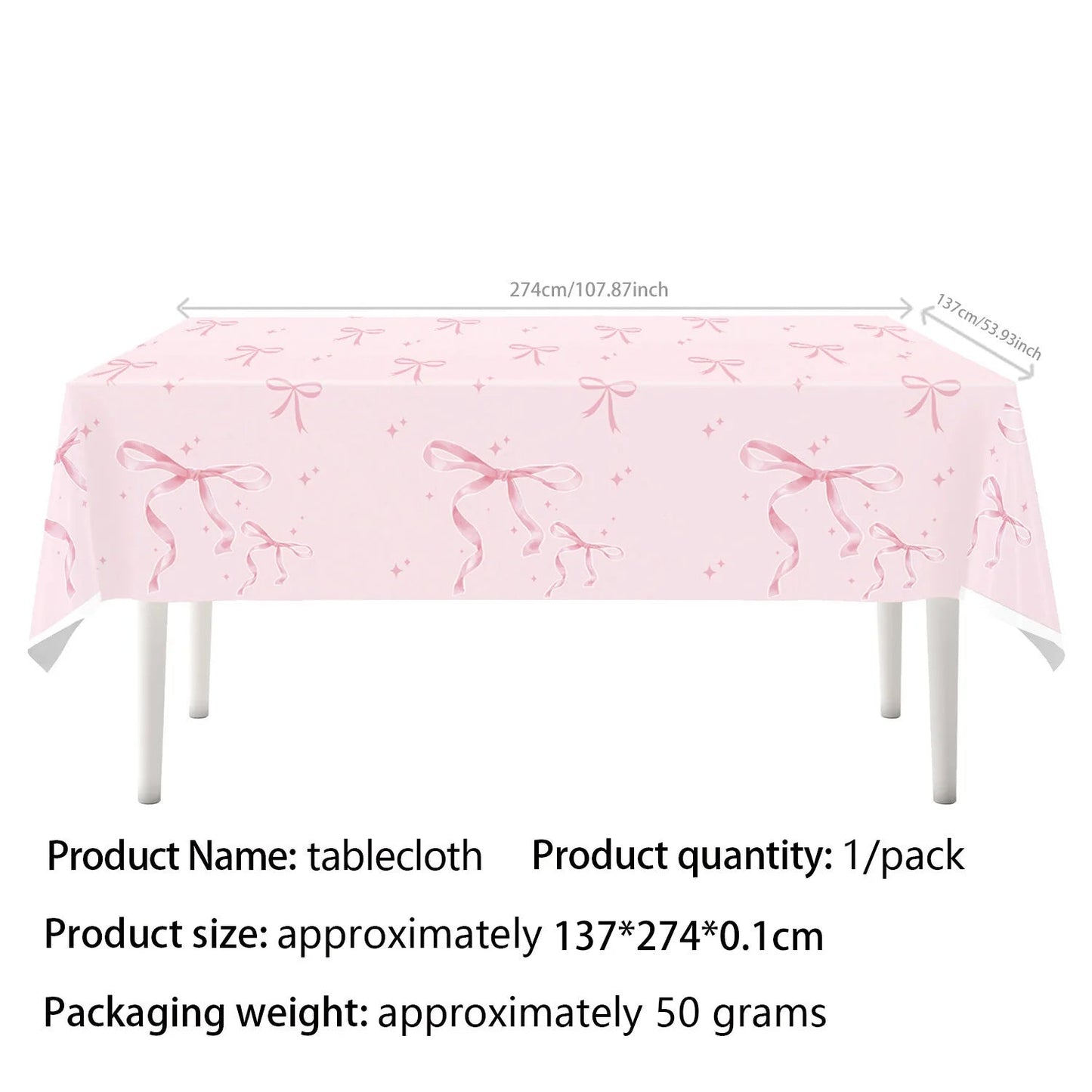 Pink Bow Tie Disposable Tableware Birthday Party Supplies Festival Tableware Pink Pattern Plate Mat Disposable Paper Cups Knive Good Vibrations