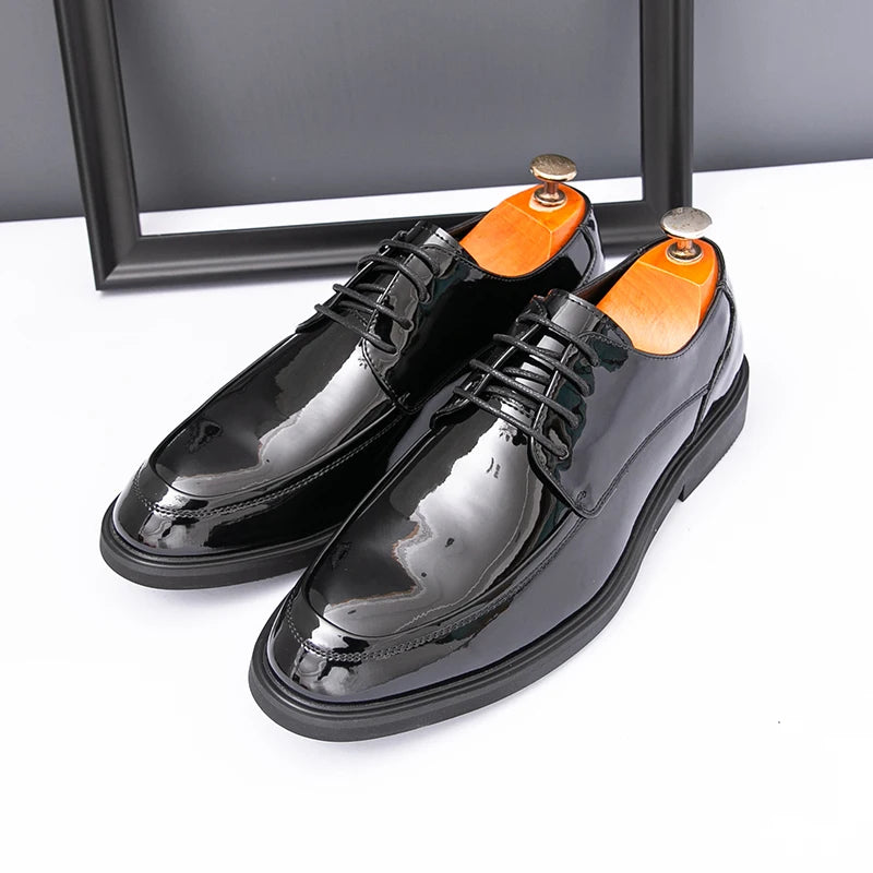 Men's Formal Dress Shoes Elegant Casual Business Luxury Italian Leather Skin Male Social Shoes Original