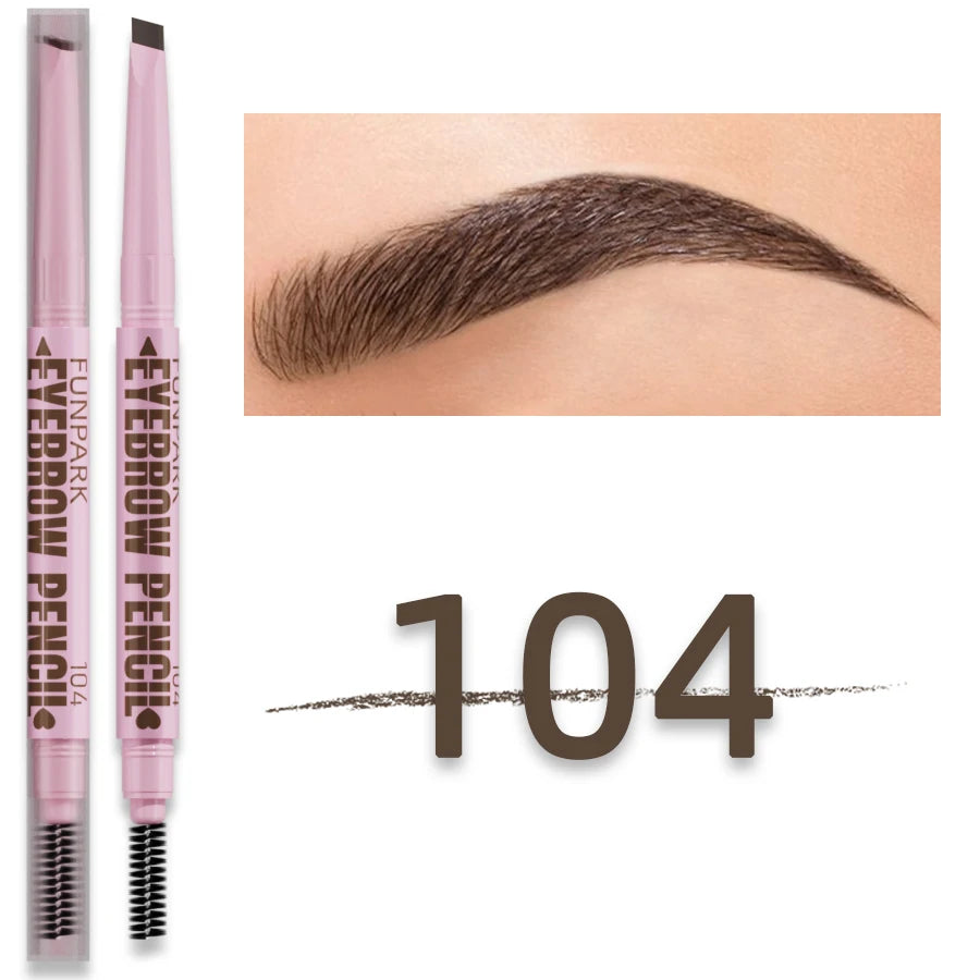 2 in 1 Professional Eyebrow Pencil Eye Makeup for Women 5 Colors Waterproof Long Lasting Eyebrow Brush Eye Brow Pen Cosmetic Gif Good Vibrations