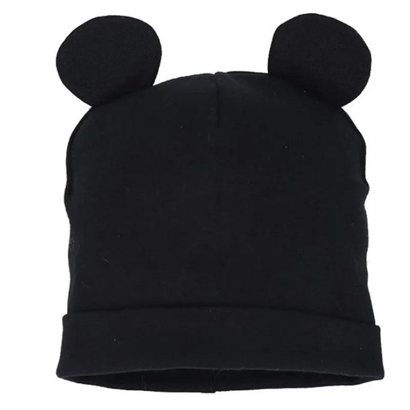 Cotton Baby Hat for Girls Beanies Cap Spring Autumn Solid Color Cute Ear Boys Hat Cap for Kids Infant Toddler Hat Baby Stuff Good Vibrations