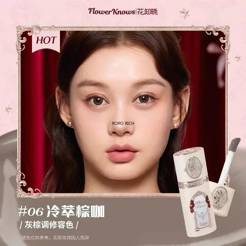 Flower Knows Strawberry Cupid Liquid Blush Long-lasting Moisturizing Easy Makeup Blush Creamy Liquid Blusher Good Vibrations
