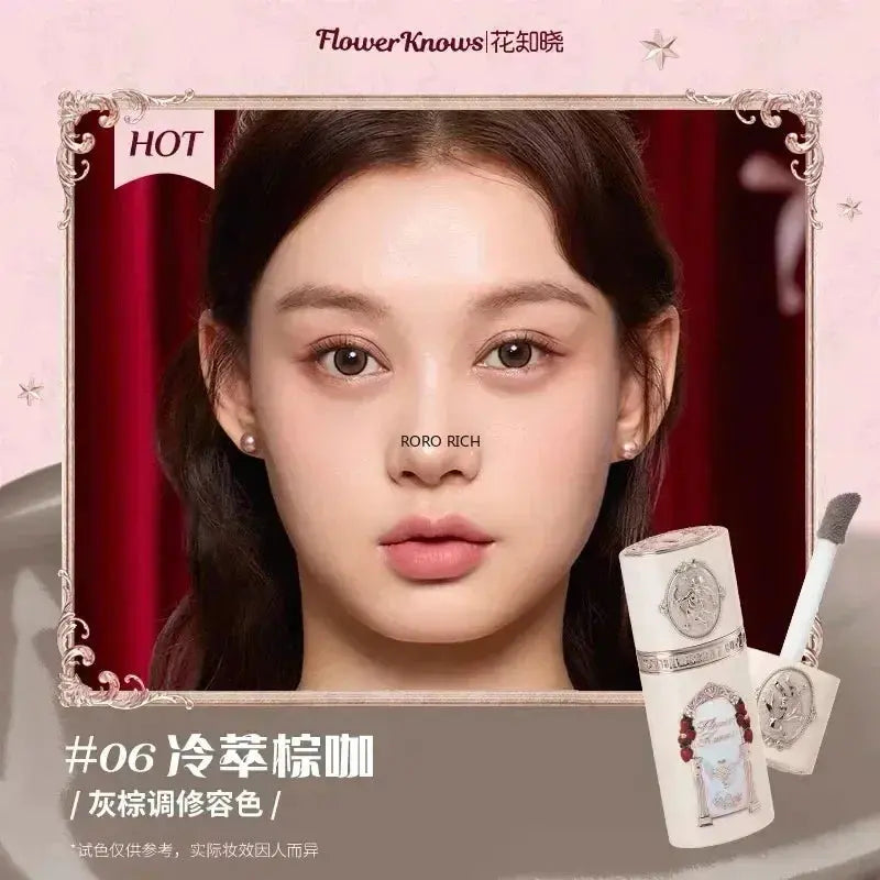 Flower Knows Strawberry Cupid Liquid Blush Long-lasting Moisturizing Easy Makeup Blush Creamy Liquid Blusher Good Vibrations