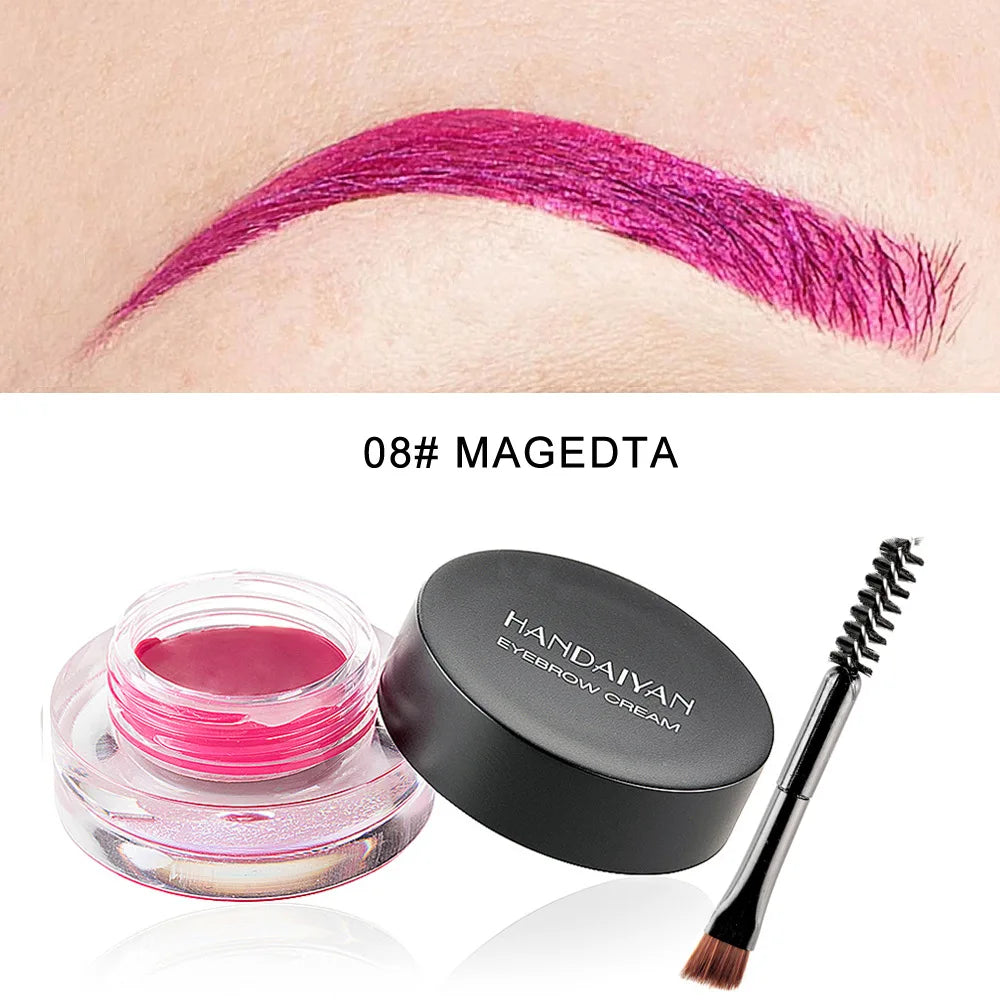 HANDAIYAN 12 Color Waterproof Eyebrow Cream Professional Eyeliner Eyebrow Gel High Brow Tint Black Eye Brow Makeup Tools Good Vibrations