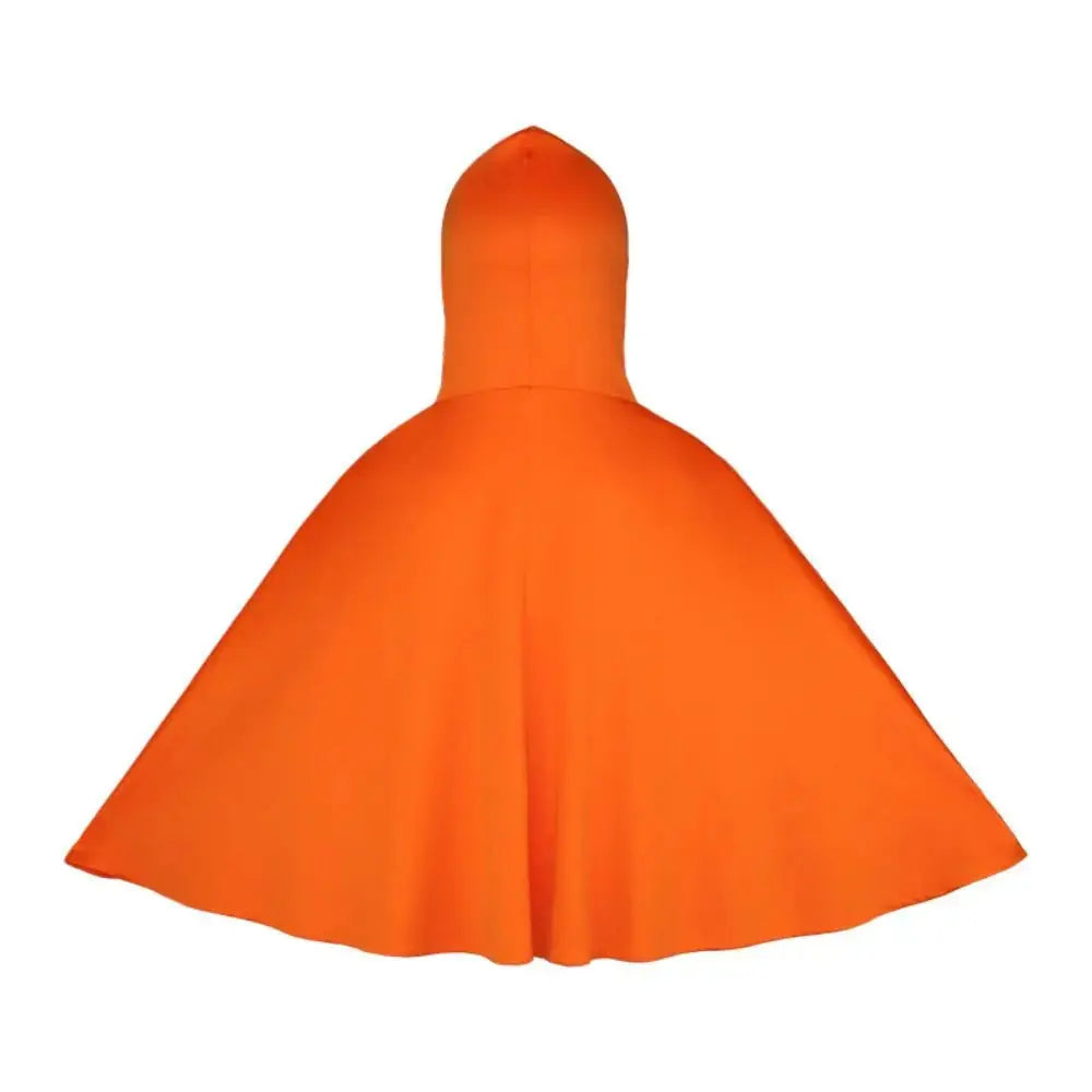 Cool Halloween Noctilucent Pumpkin Cloak Fun Creative Ghost Face Shawl Sleeveless with Hat Kid Cosplay Costume Gift Good Vibrations