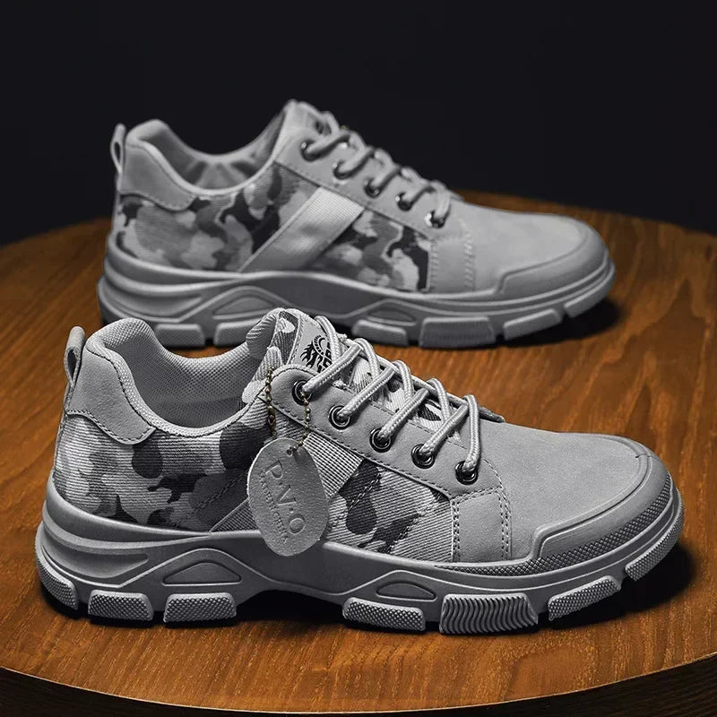 Camouflage Boots for Men Autumn Winter Platform Boots Outdoor High-top Shoes Men Ankle Boots Buty Robocze Meskie Good Vibrations
