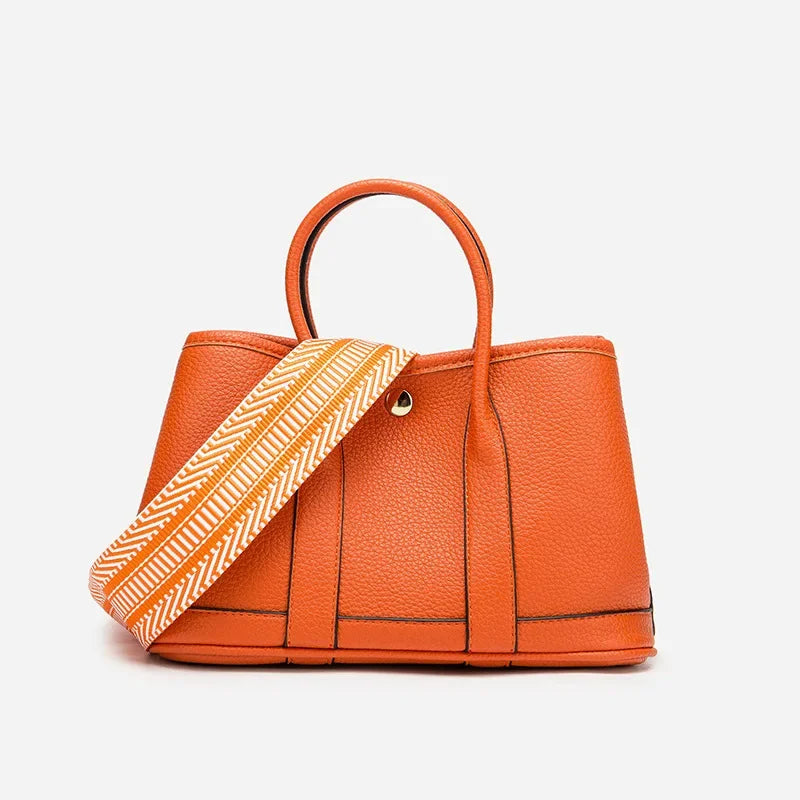 Elegant Ladies Leather Tote Bag Luxury Brand Women's Crossbody Shoulder Bag Fashionable Designer Inspired Handbags Good Vibrations
