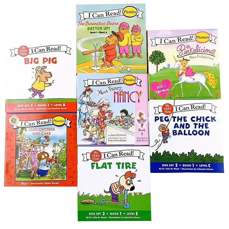 12 Books/Set I Can Read Phonics My Very First Picture Book for Children Kids English Story Picture Books Baby Learning English Good Vibrations