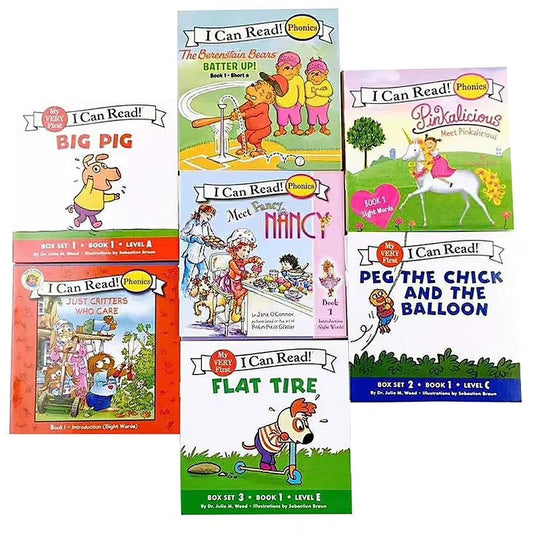 12 Books/Set I Can Read Phonics My Very First Picture Book for Children Kids English Story Picture Books Baby Learning English Good Vibrations