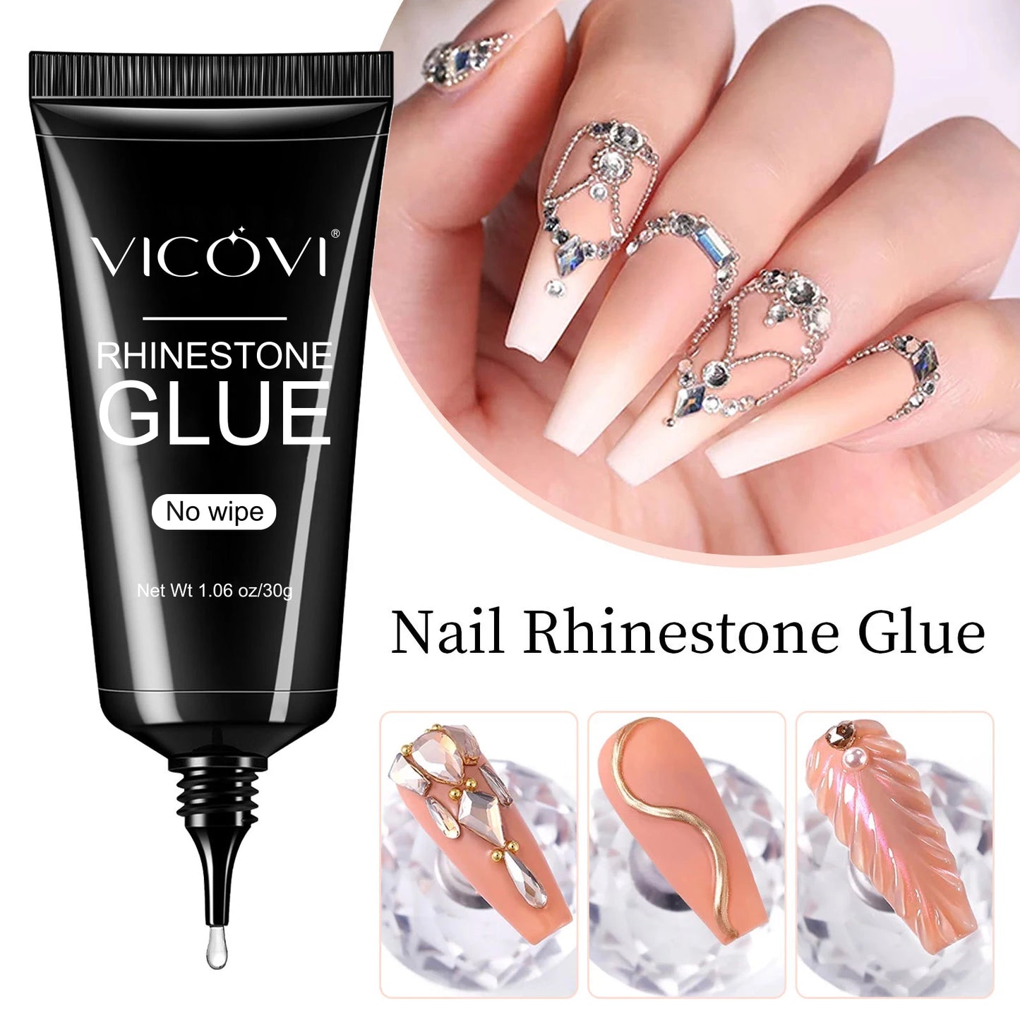 10/5/1pcs Extra-Strong Nail Glue Quick Dry Nail Tips Adhesive Acrylic Nail Glue Professional DIY Rhinestone False Nail Glue Good Vibrations