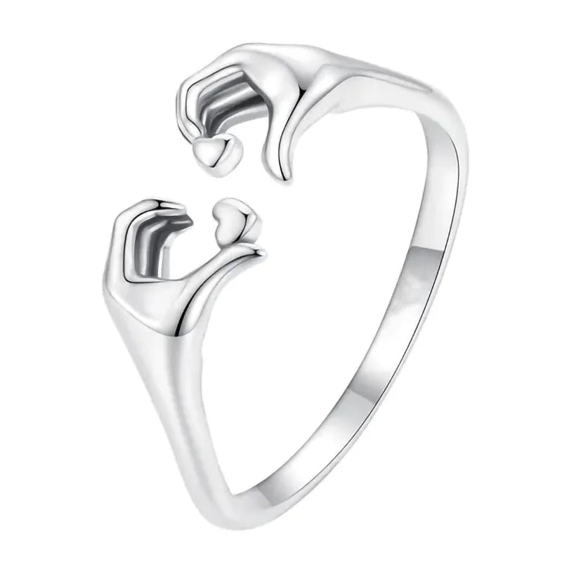 2026 New European and American Adjustable Heart Ring Couple Gift Boys Popular Simple Finger Accessories Wholesale Good Vibrations