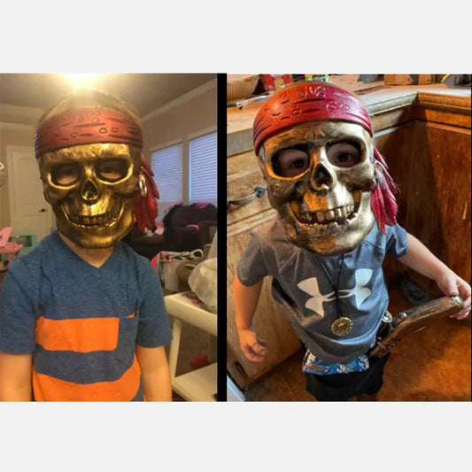 Halloween 5Pc Pirate Costume Mask Accessories for Kids Pirate Cosplay Set Pirate Paraphernalia Kids Party Gifts Good Vibrations