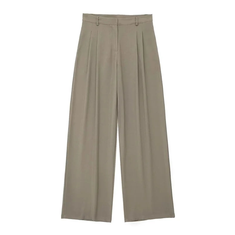 MUJER Pants Sets For Women 2 Pieces Off Shoulder Sleeveless Vest Woman Outfit Fashion Wide Leg Pants Elegant Casual Women's Set Good Vibrations
