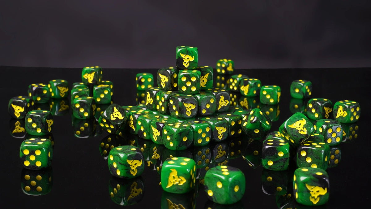 Orc Dice - The Green Legion, 20 Dices, Wargame Accessories Good Vibrations