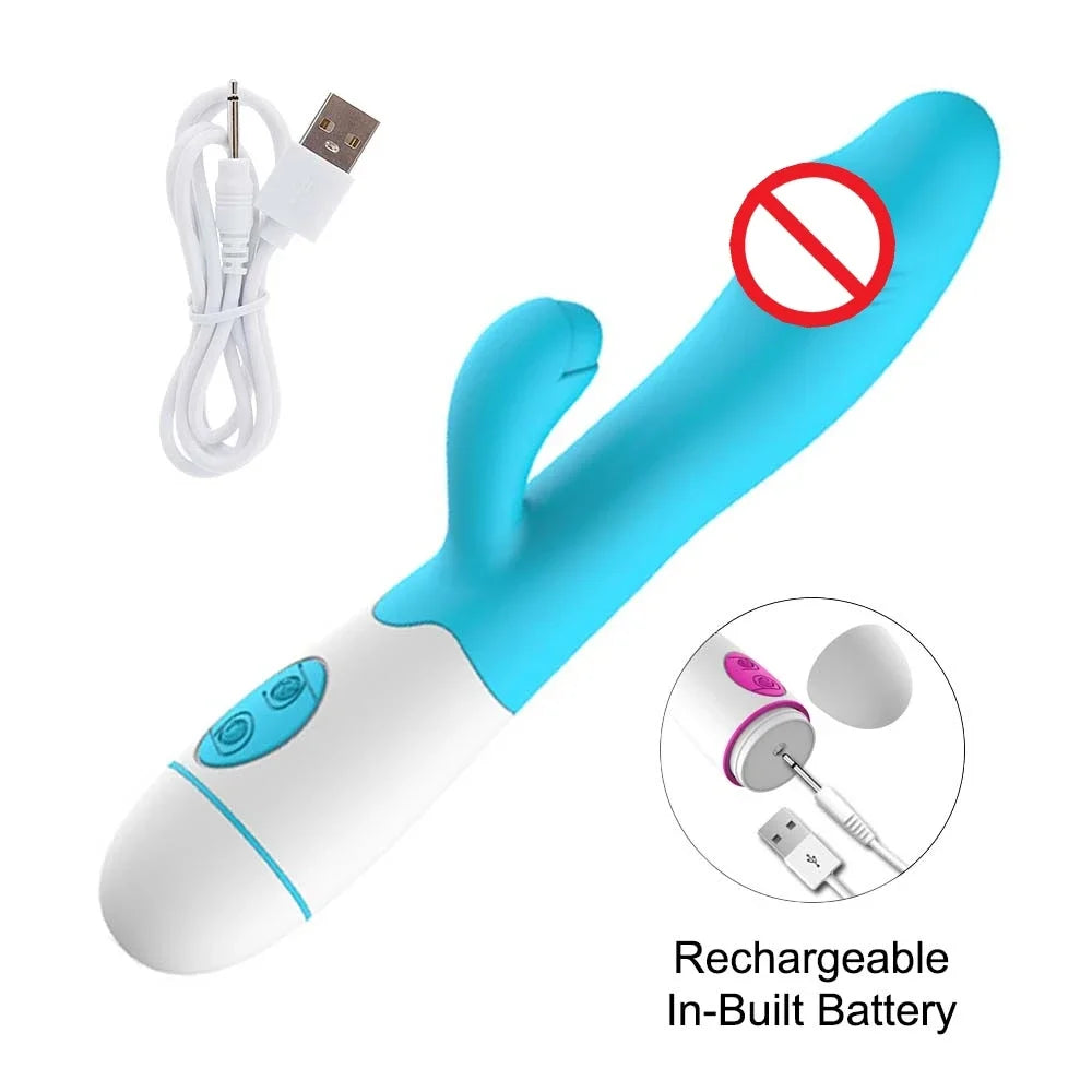 Powerful Rabbit Vibrator Dildo Dual Vibration G Spot Clitoris Stimulation Masturbators Vaginal Massager Adult For Women Sex Toys Good Vibrations Adult Super Store