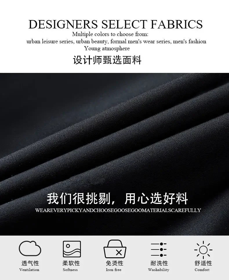 Suits for Men Korean Fashion Long Sleeve Slim Fit Wedding Business Blazer Black Professional Formal Suit Pants Sets Ropa Hombre Good Vibrations