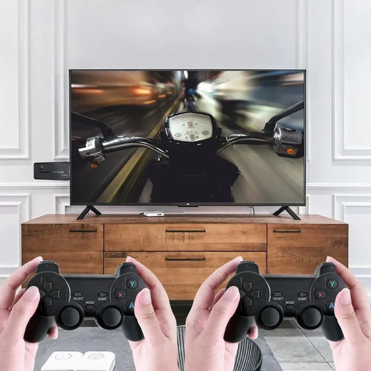 Video Game Console 2.4G Double Wireless Controller Game Stick 4K 20000 Games 64 32GB Retro Games for PS1/GBA Boy Christmas Gift Good Vibrations