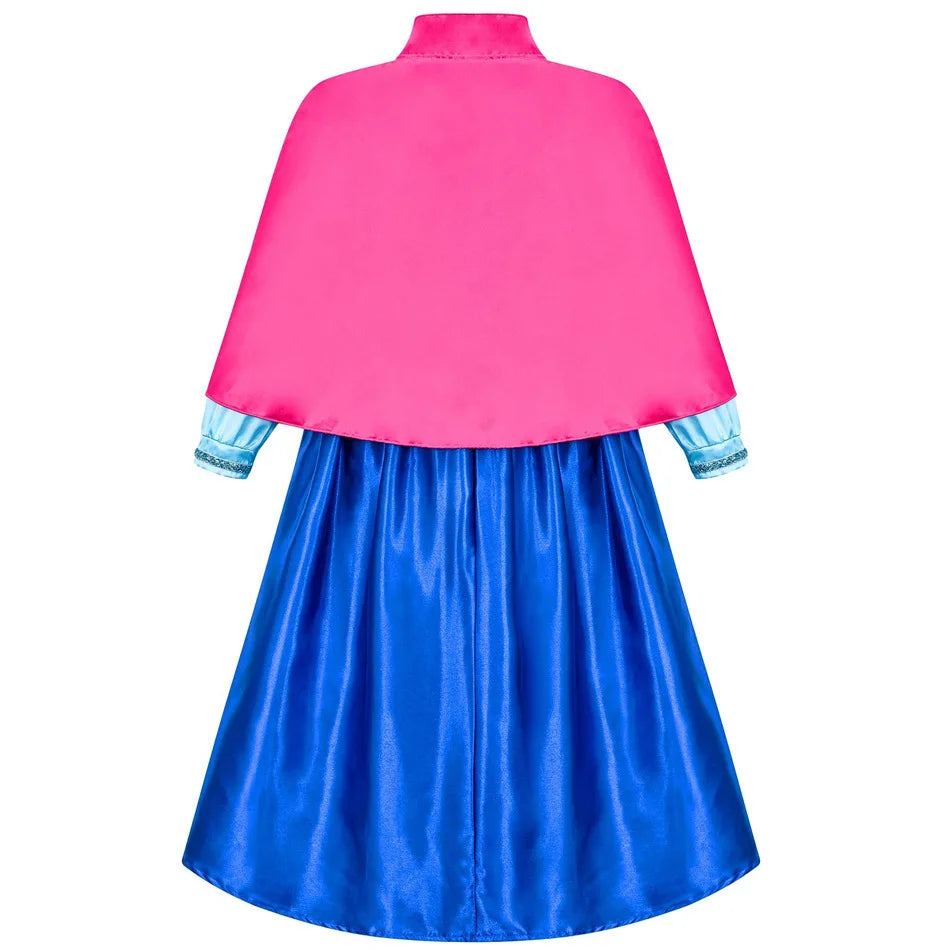Disney Kids Princess Costume Elsa Anna Halloween Dress Girl Jasmine Moana Dinner Dress Rapunzel Mermaid Pageant Disguise 3-10Y Good Vibrations
