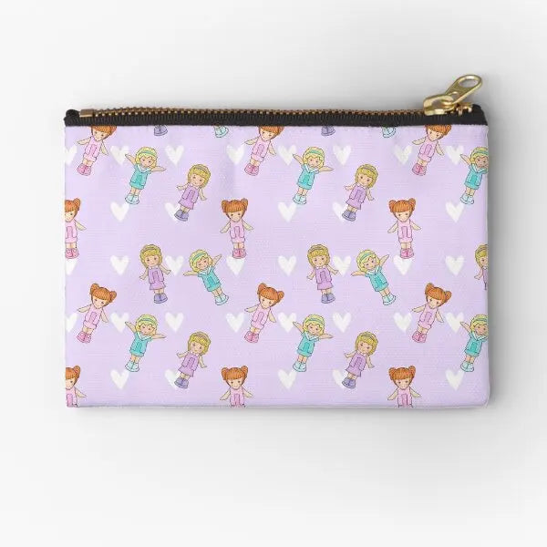 Vintage Polly Pocket Dolls Nostalgic 8 Zipper Pouches Men Panties Pocket Key Coin Small Socks Packaging Money Storage Women Good Vibrations