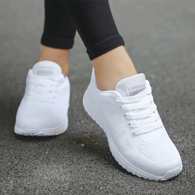 Women Sports Shoes 2023 Trends Sneakers Women Light Sport Sneaker Breathable Casual Shoes For Women White Tennis Female Footwear Good Vibrations