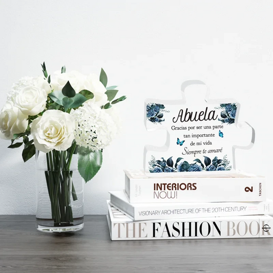 1pc, SpanishGifts For Grandma Acrylic Decorations Delicate Grandma Gifts From Grandchildren Christmas Anniversary Birthday Gifts Good Vibrations