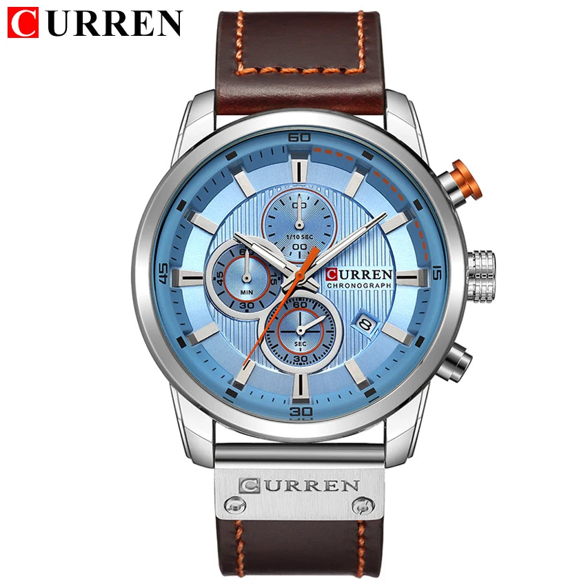 CURREN Fashion Date Quartz Men Watches Top Brand Luxury Male Clock Chronograph Sport Mens Wrist Watch Hodinky Relogio Masculino Good Vibrations
