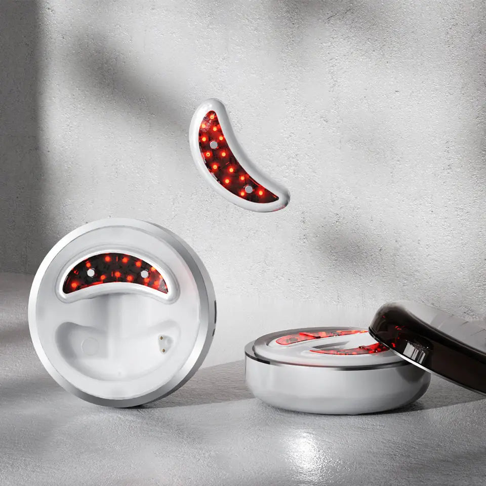 Led Red Light Eye Care Therapy Ems Massager With Gel Patch For Treatment Under Eye Wrinkle Good Vibrations