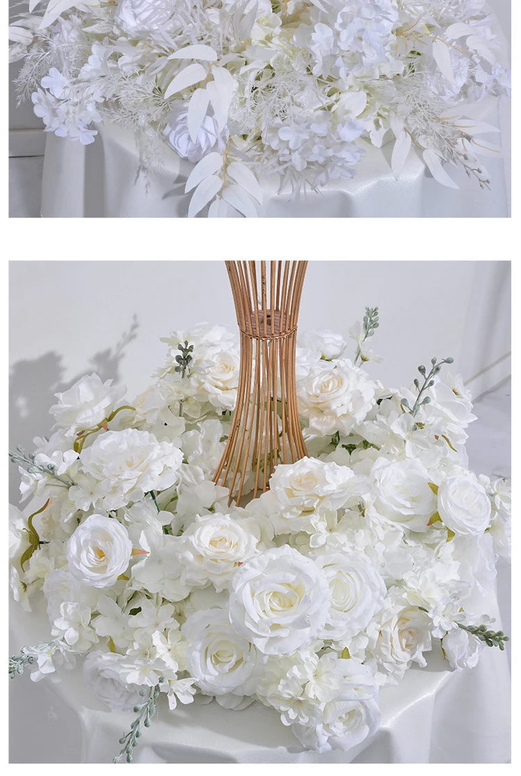 Artificial flowers Wreath Wedding Decoration Table Frame decor Floral Centerpiece Flower Backdrop Arrangement Flower Row Good Vibrations