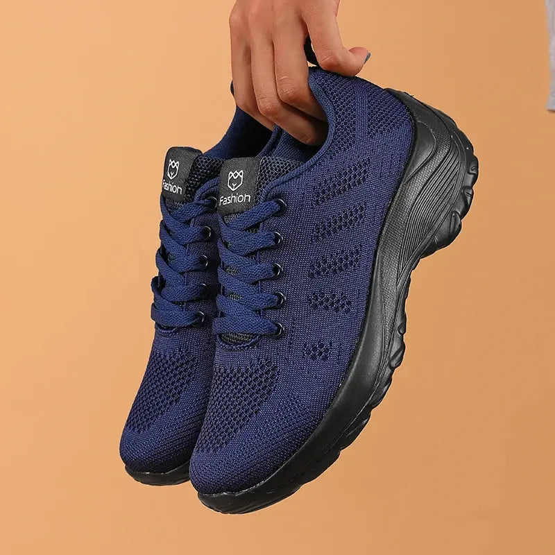 2025 Women's Walking Running Shoes Lightweight Breathable Fashionable Knitted Tennis Shoes Comfortable Activity Sneakers Women Good Vibrations