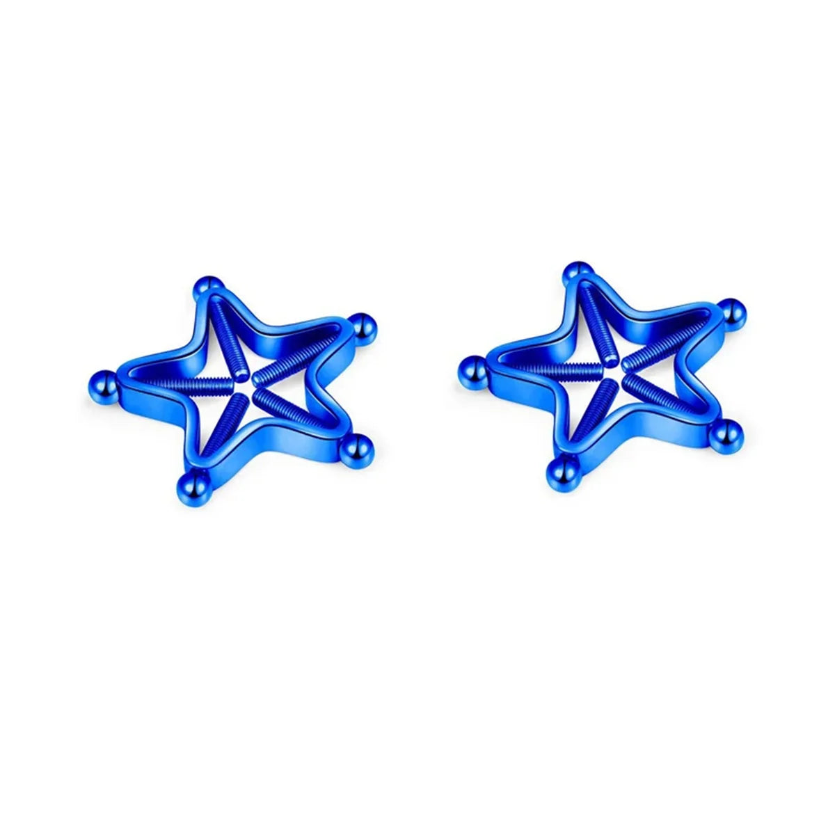2Pcs 316L Stainless Steel Adjustable Nipple Rings for Women, Star Shaped Flower Shaped Clip On Nipple Ring Fake Piercing Jewelry Good Vibrations Adult Super Store