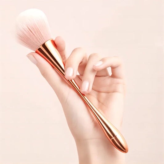 Rose Gold Powder Blush Brush Professional Make Up Brush Large Cosmetic Face Cont Cosmetic Face Cont Brocha Colorete Make Up Tool Good Vibrations