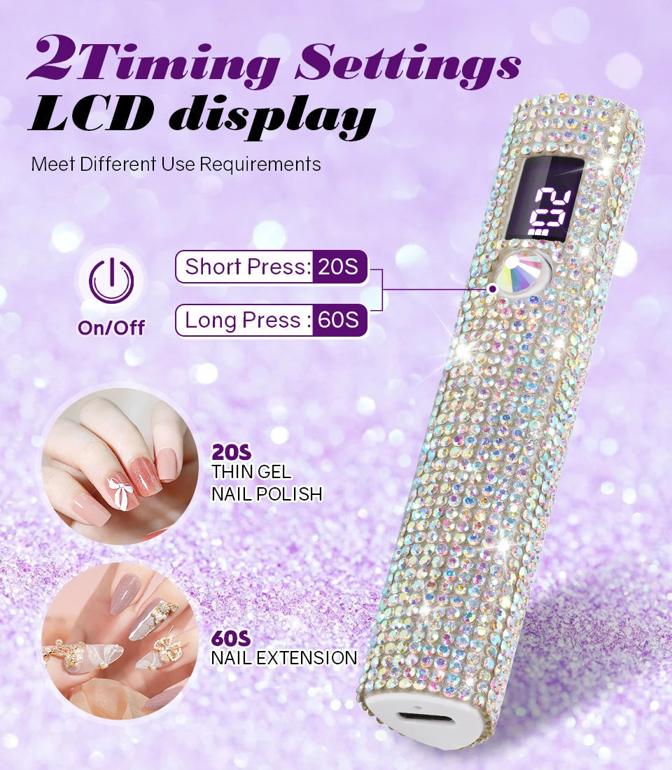 DianaBeauty Handheld Nail Dryer Lamp UV/LED Nail Curing All Gel Polish Nail Art Tool USB Rechargeabl Quick Dry Nail Lamp Good Vibrations Adult Super Store
