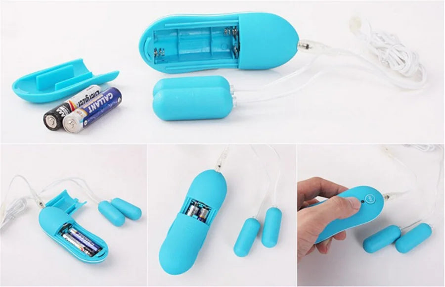 10 Speed Dual Bullet Vibe Vibrator - Double Eggs Toy