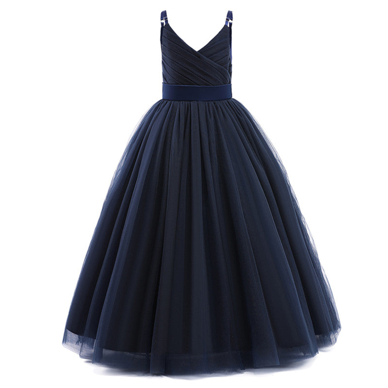 Girl Long White Bridesmaid Dresses For Wedding Prom Gown Big Bow Girls Party Dress Kids First Communiom Formal Evening Vestidos Good Vibrations