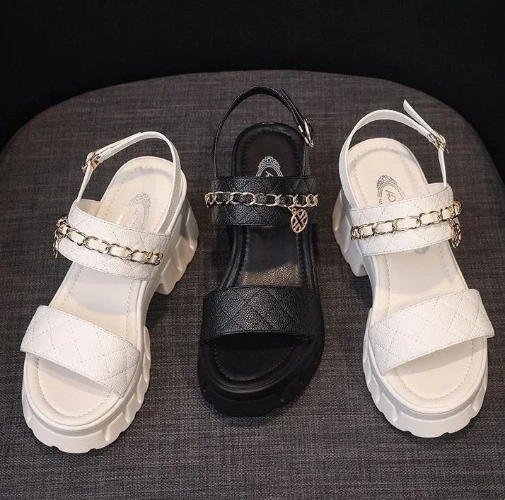 Heeled High Heels Roman Style Pumps Woman Shoes Sabot Sandals for Women Anti Slip Hot Wholesale Summer Offers Shoe Sales Good Vibrations