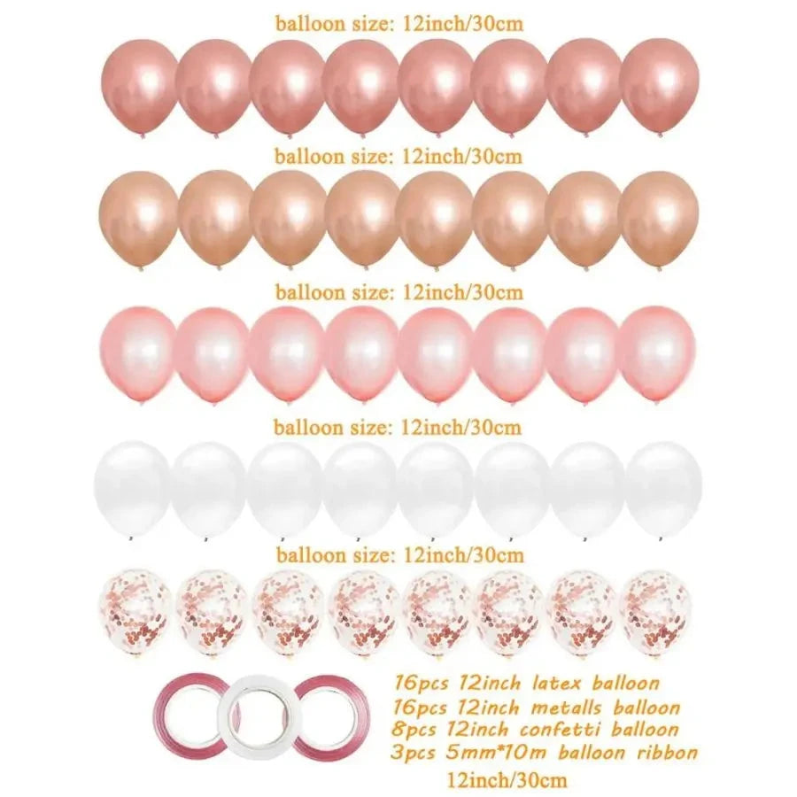 Balloons Wedding Party Supplies Baby Shower Valentine's Day Birthday Pink Happy Anniversary Decoration Girl Latex Child's Day Good Vibrations