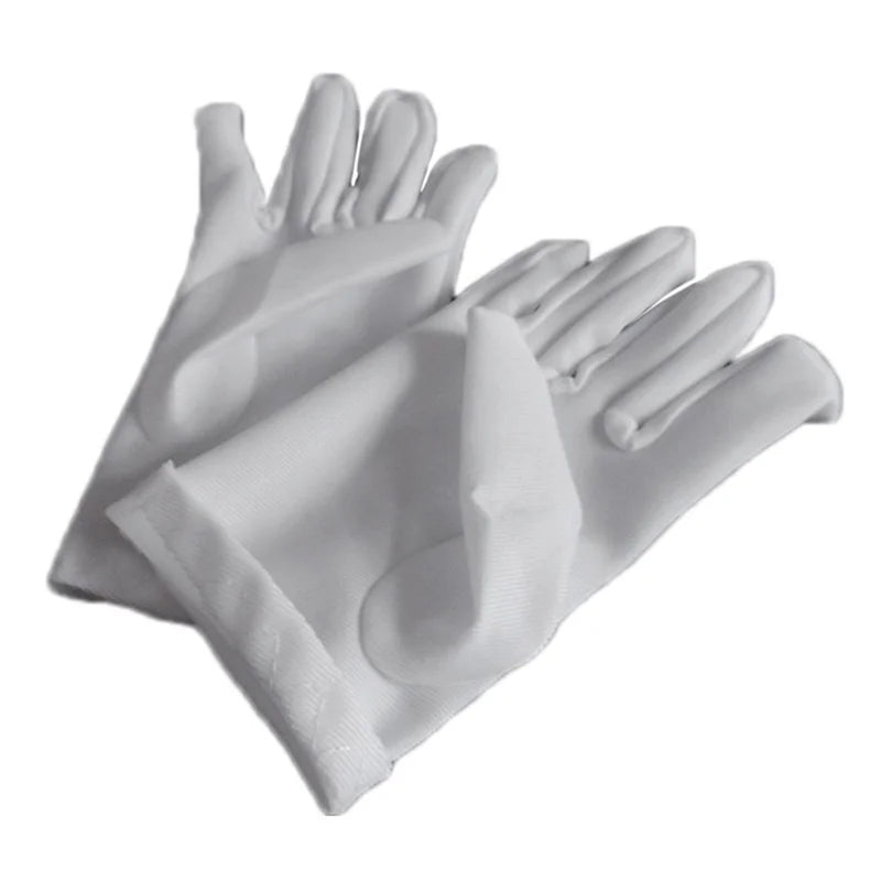 Kids Gloves White Short Satin Feel Boy Hold Flower Girl Good Vibrations
