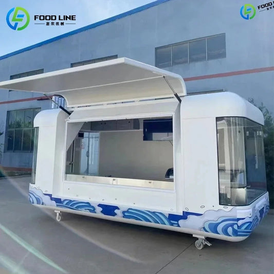 Heavy Duty Customized Street Mobile Food Truck Trailer for Street Vending Ice Cream Pizza Bbq Food Trailer with Warranty Good Vibrations