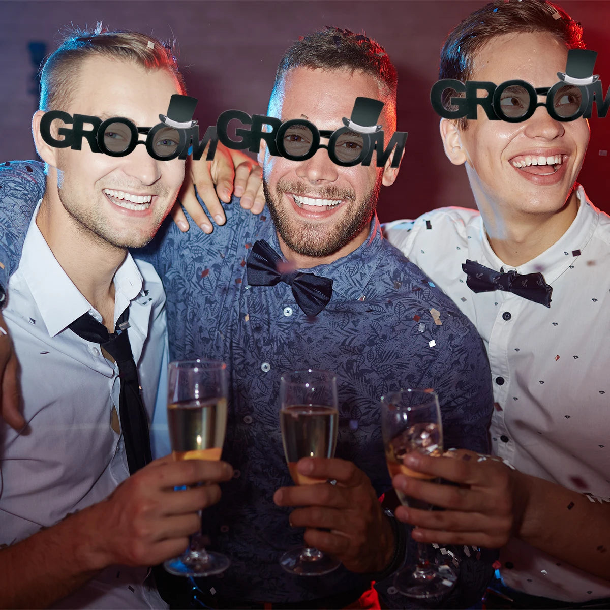 Bride Groom Funny Glasses Bachelorette Party Eyeglasses Photo Props Wedding party Decoration Bridal Shower favors wedding supply Good Vibrations