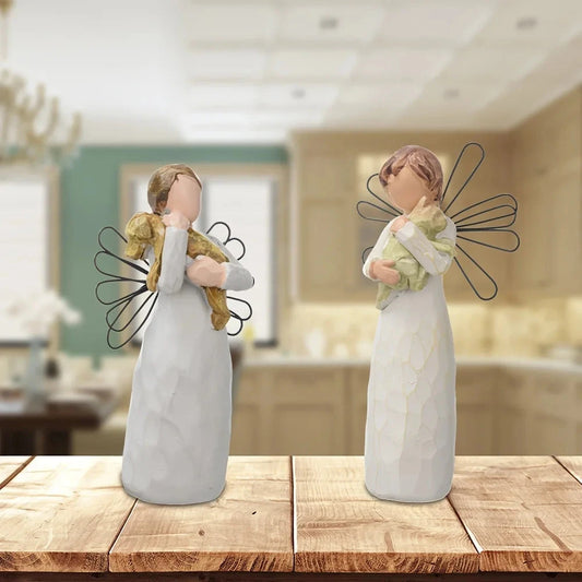 Hug Dog Cat Imitation Wood Carving Resin Handicraft Ornament Pet Parent-child Style Souvenir Craft Gift Home Desktop Decoration Good Vibrations