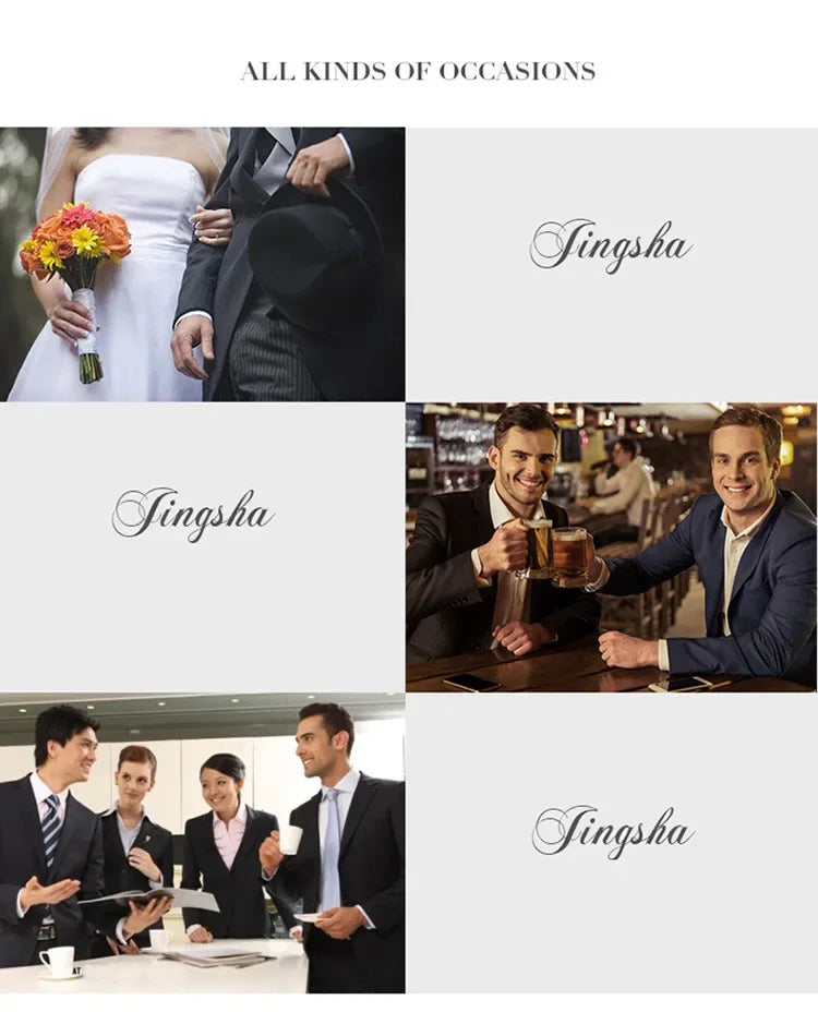 2025 Suit (suit + Vest + Trousers) Single Button Fashion Business Vertical Stripe Gentleman Suit Korean Suit Three-piece Suit Good Vibrations