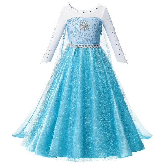 Summer Fancy Queen Elsa Anna Costume Girls Princess Dress Toddler Halloween Cosplay Party Vesidos For 2-10 Years Good Vibrations