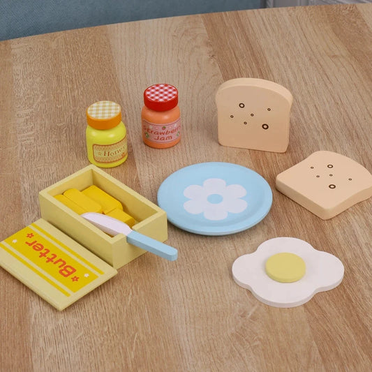 Wooden Kitchen Pretend Play Toy Simulation Wooden Toaster Machine Baby Early Learning Educational Toys Good Vibrations