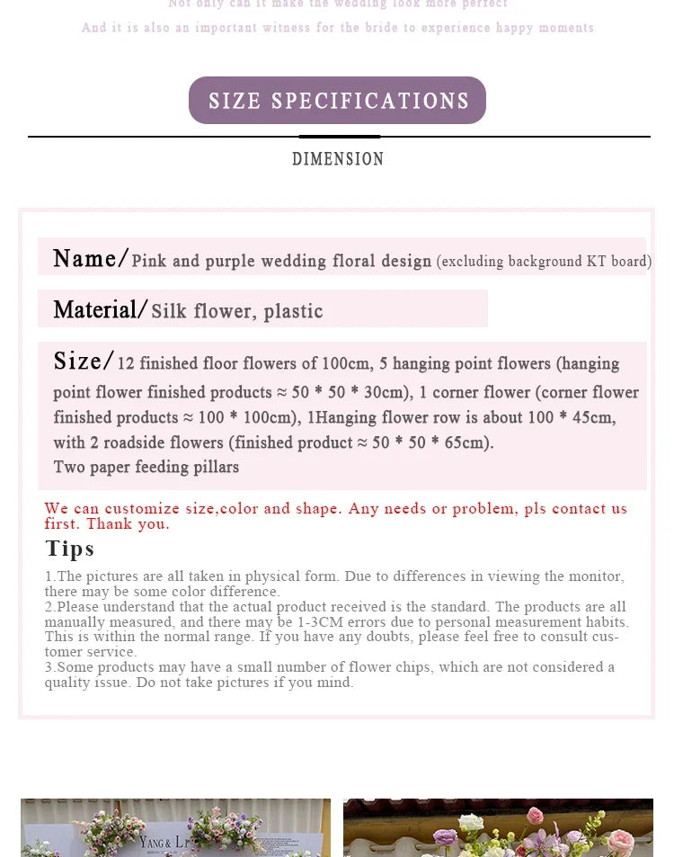 Outdor Wedding Decoration Artificial Flowers Hanging Flower Row Road Leading Flower Ball Floral Backdrop Decor Floor Flower Row Good Vibrations