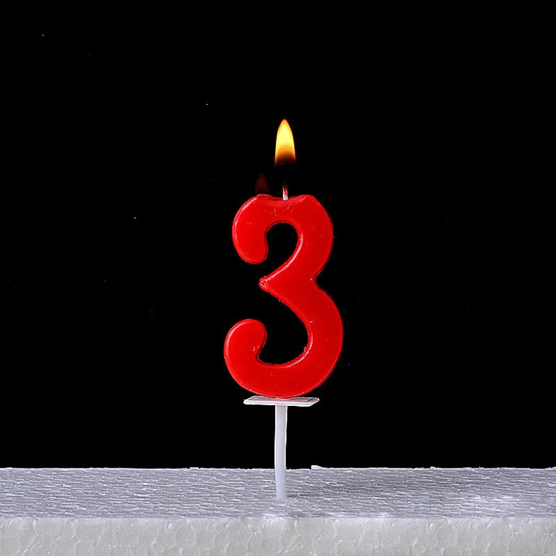 1Pcs Gold Happy Birthday Number Cake Candles 0 1 2 3 4 5 6 7 8 9 Cake Topper Kids Girls Boys Bar Baby Party Supplies Decoration Good Vibrations