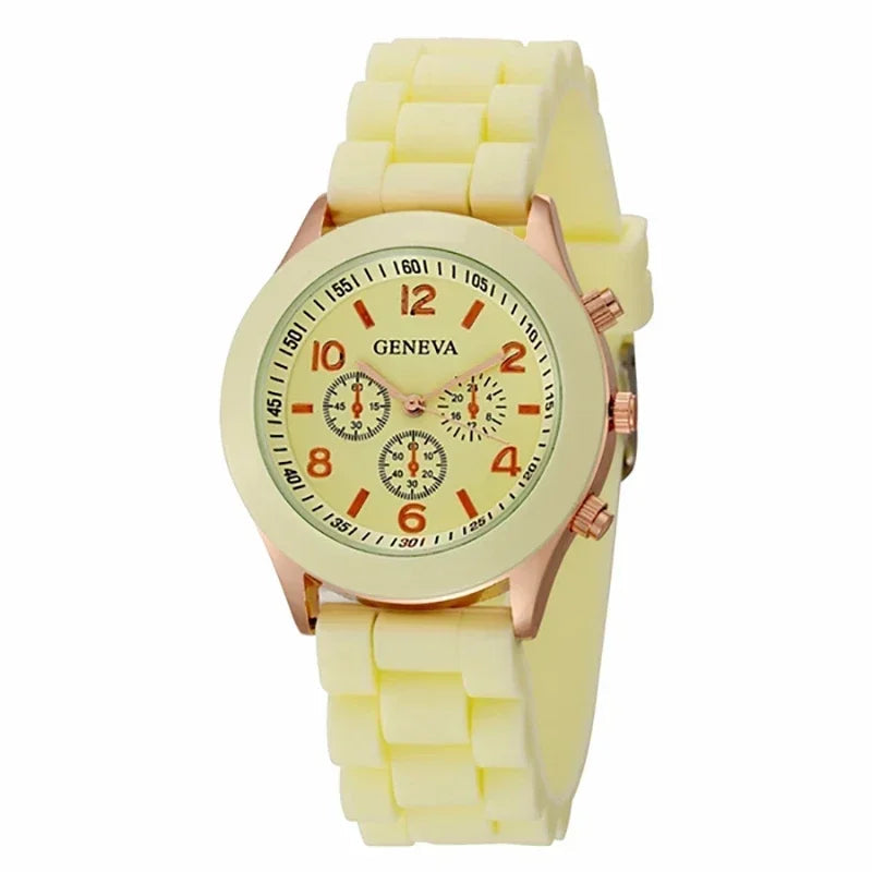 Women Watches 2025 New Fashion Luxury Brand Women's Watch Silicone Strap Quartz Wrist Watch For Female Relogio Feminino Zegarki Good Vibrations