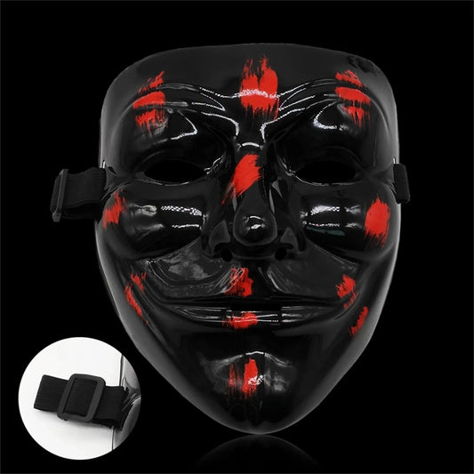 Halloween Masks Hacker Mask Black White V For Vendetta Hackers Cos Mask Halloween Cosplay Party Diy Masks Children Toys Masks Good Vibrations