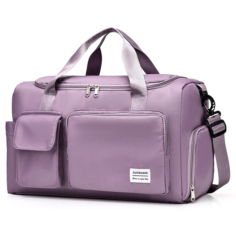 UNIXINU Carry On Travel Bag Large Capacity Weekender Overnight Duffle Bags with Shoe Compartment Sports Fitness Bags for Women Good Vibrations