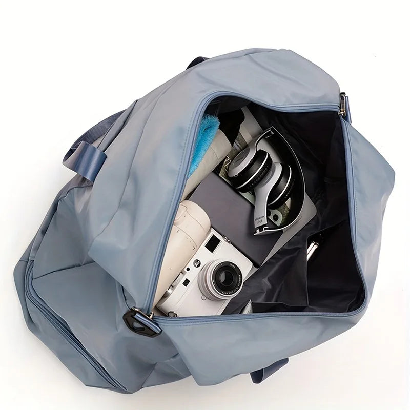 Women Travel Duffle Luggage Bag Sports Handbag Fitness Bag Large Capacity Casual Women's One Shoulder Weekend Overnight Bag Good Vibrations