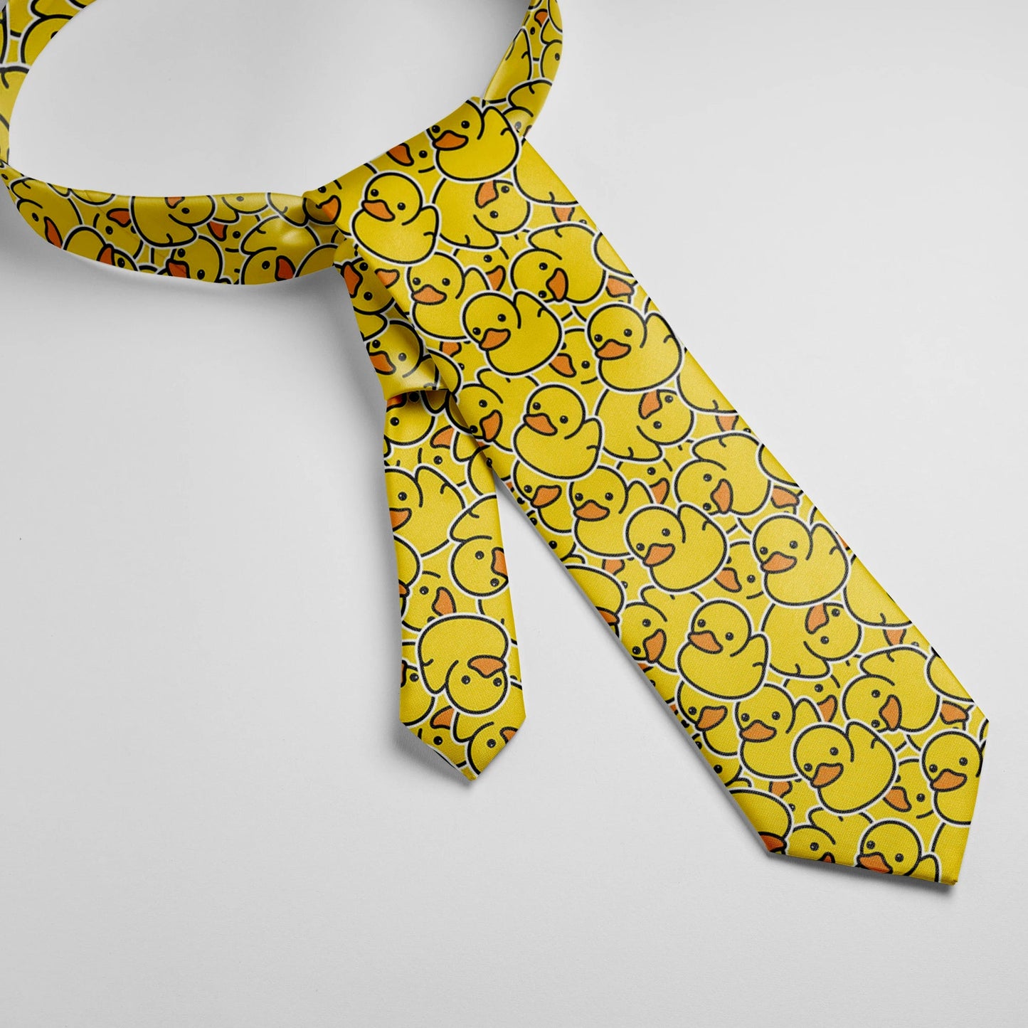 Fashion Adult Tie 8cm Wide Polyester Cartoon Yellow Duck Series Cute Accessories Novelty Design Wedding Business Fashion Gravata Good Vibrations
