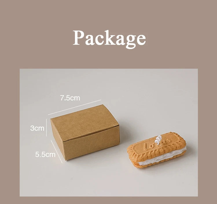 Cute Handmade Biscuit Candle Scented Candle Aromatherapy Soy Wax Candle Wedding Birthday Candles Party Home Decoration Good Vibrations